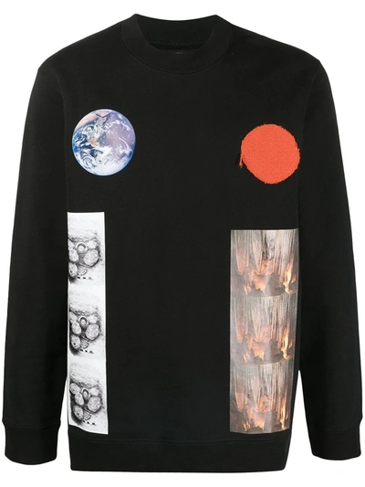 Shop Raf Simons Earth Planet Sweatshirt In Black