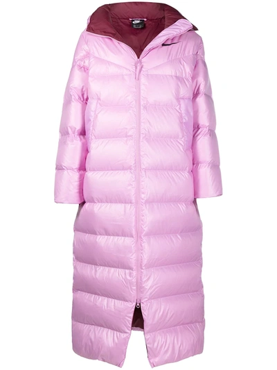 Shop Nike Oversized Puffer Jacket In Pink