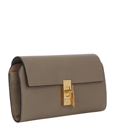 Shop Chloé Drew Long Wallet In Motty Grey