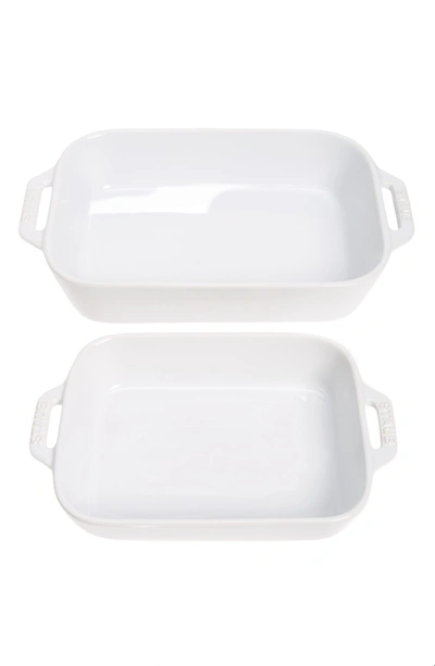 Shop Staub 2-piece Baking Dish In White