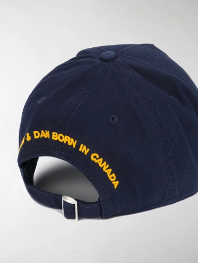 Shop Dsquared2 Baseball Cap In Blue