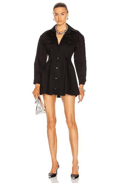 Shop Alexander Wang T Fit And Flare Jacket Mini Dress In Black