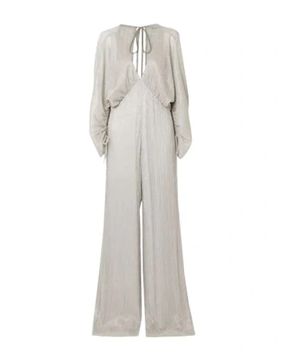 Shop Les Héroïnes By Vanessa Cocchiaro Woman Jumpsuit Silver Size 10 Polyester, Metallic Fiber