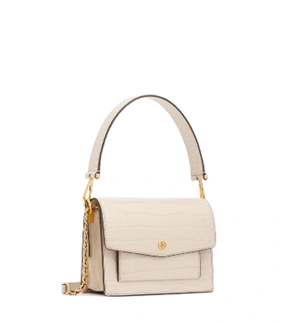 Tory Burch Robinson Embossed Double-Strap Convertible Shoulder Bag