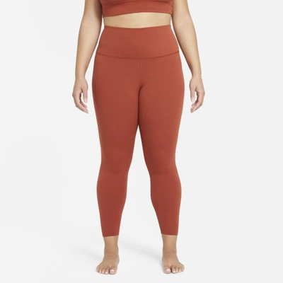 Shop Nike Yoga Luxe Women's High-waisted 7/8 Infinalon Leggings In Rugged Orange,light Sienna