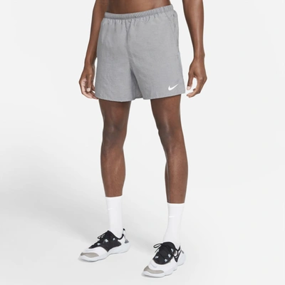 Shop Nike Men's Challenger 5" Brief-lined Running Shorts In Grey