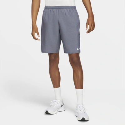 Shop Nike Men's Challenger Brief-lined Running Shorts In Blue