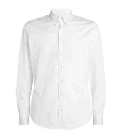 Shop Giorgio Armani Cotton Formal Shirt In White