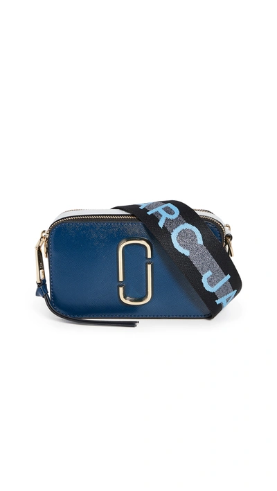 Marc Jacobs Snapshot Leather Shoulder Bag In New Blue Sea Multi | ModeSens