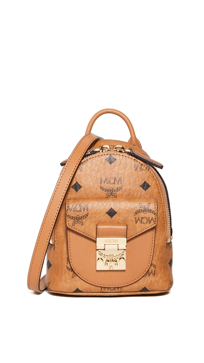MCM Cognac Visetos Coated Canvas and Leather Patricia Crossbody Bag at  1stDibs