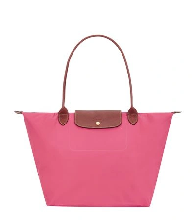 Shop Longchamp Le Pliage Large Shoulder Bag In Malabar Pink