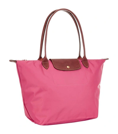 Shop Longchamp Le Pliage Large Shoulder Bag In Malabar Pink