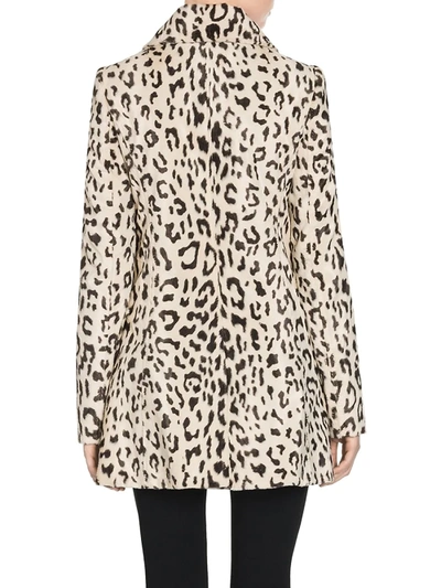Shop Dolce & Gabbana Women's Leopard-print Double-breasted Goat Hair Coat In Natural Leo