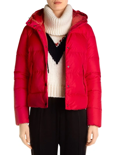 Shop Moncler Women's Lena Matte Puffer Jacket In Dark Pink