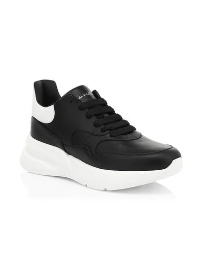 Shop Alexander Mcqueen Oversized Runner In Black White