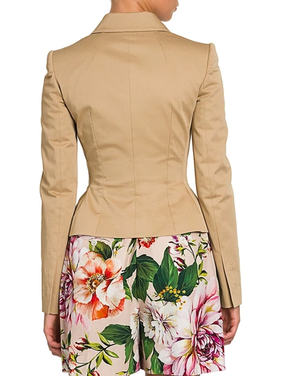 Shop Dolce & Gabbana Khaki Tailored Jacket In Camel