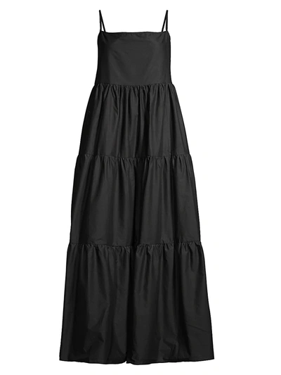 Shop Matteau Women's Tiered Low Back Sundress In Black