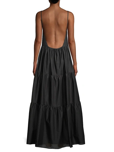 Shop Matteau Women's Tiered Low Back Sundress In Black