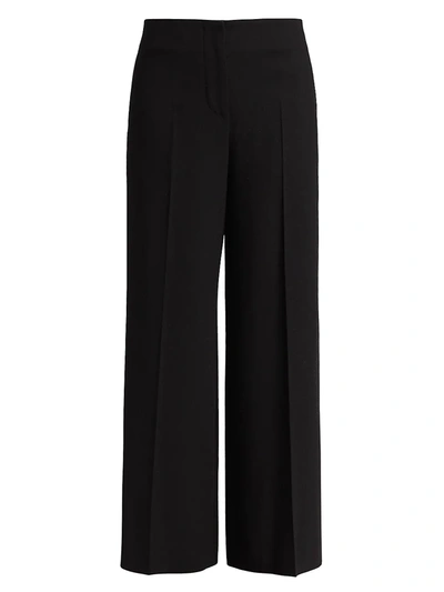 Shop Loewe Women's High-waisted Wide-leg Trousers In Black