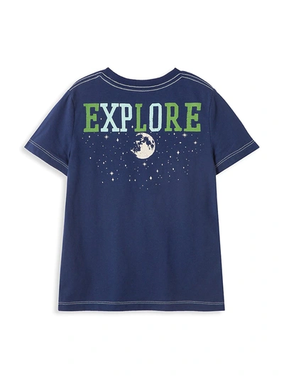 Shop Peek Little Boy's & Boy's Out Of This World T-shirt In Dark Teal