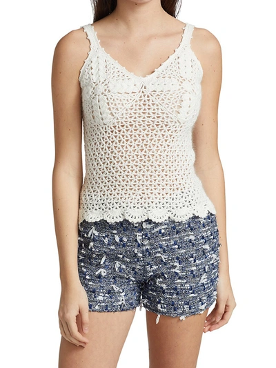 Shop Frederick Anderson Hand Crochet Camisole In Ivory