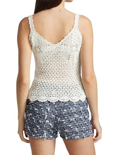Shop Frederick Anderson Hand Crochet Camisole In Ivory