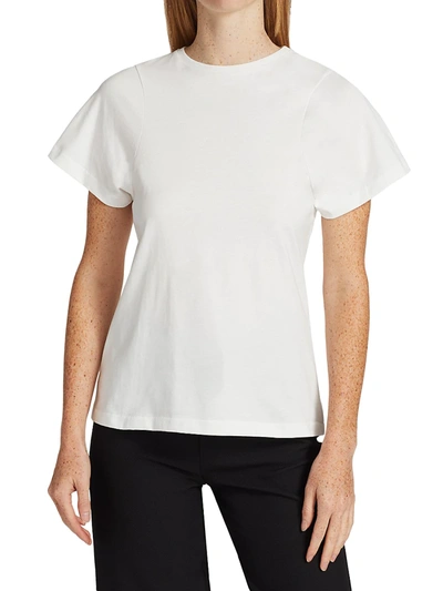 Shop Totême Women's Curved Seam T-shirt In Off White
