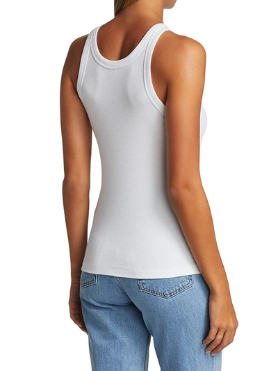 Shop Totême Women's Curved Rib Tank Top In White