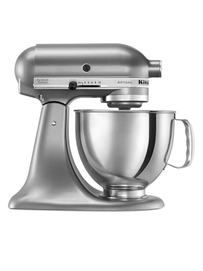 Shop Kitchenaid Artisan Design Series 5-quart Tilt-head Stand Mixer With Glass Bowl In Contour Silver