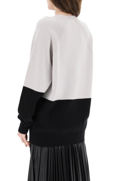 Shop Givenchy Cashmere Sweater With 4g Logo In Black,grey
