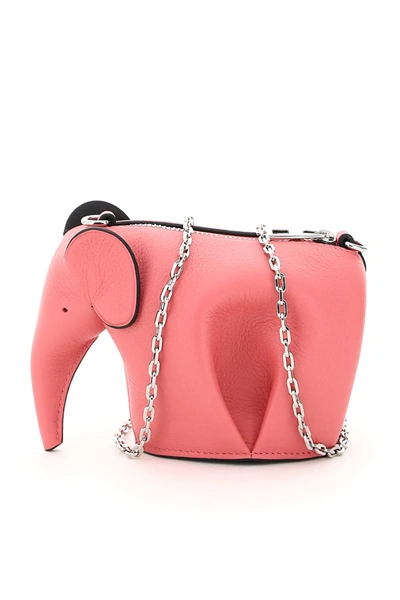 Shop Loewe Elephant Pouch Chain In Pink