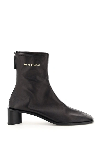 Shop Acne Studios Bertine Leather Boots In Black