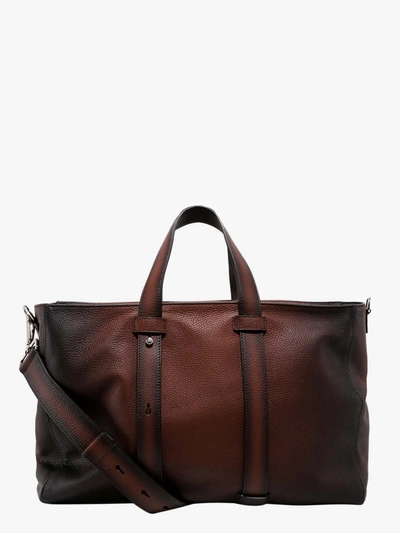 Shop Orciani Duffle Bag In Brown