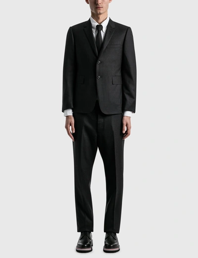 Shop Thom Browne Super 120s Wool Twill Classic Suit And Tie In Black