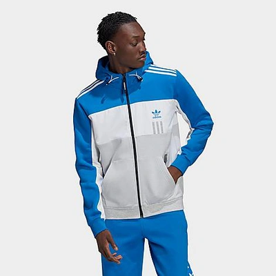 Adidas Originals Adidas Men's Originals Id96 Full-zip Hoodie In Grey/blue |  ModeSens