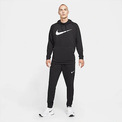 Shop Nike Men's Dri-fit Tapered Training Pants In Black/white