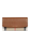 BURBERRY Porter House Check And Leather Continental Wallet