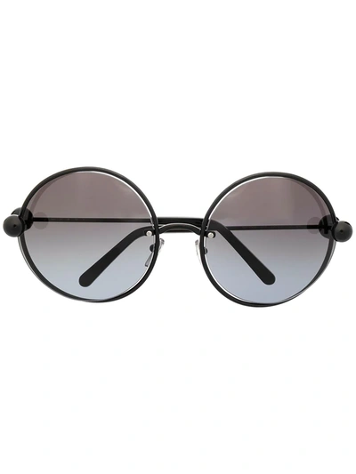 Shop Marni Eyewear Round-frame Sunglasses In Black