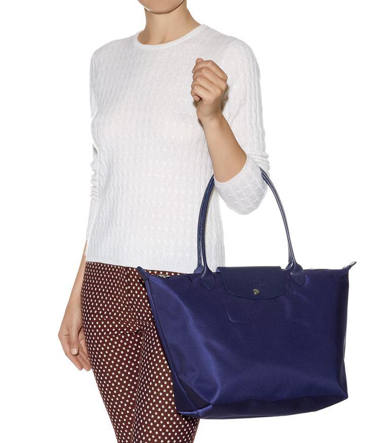 longchamp le pliage small shoulder tote new navy
