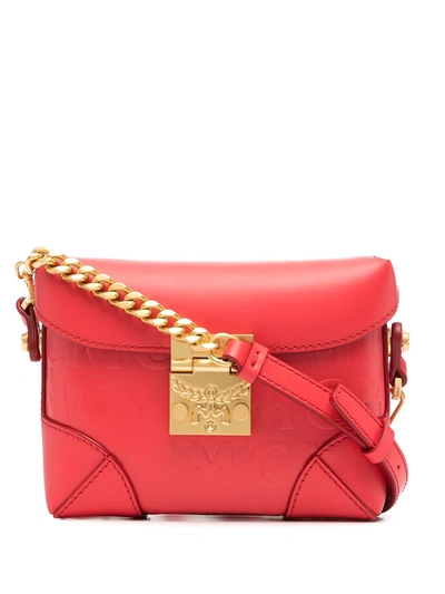 Shop Mcm Berlin Belt Bag In Red