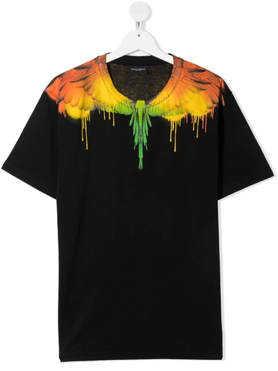 Shop Marcelo Burlon County Of Milan Wings Print T-shirt In Black