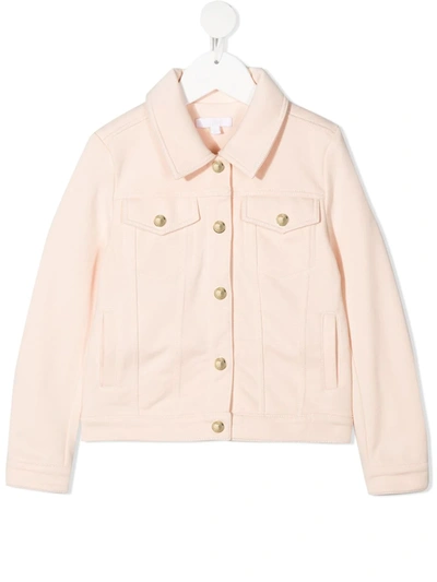 Shop Chloé Classic Denim Jacket In Pink