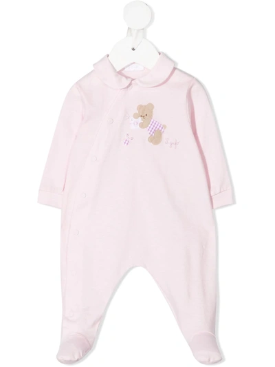 Shop Il Gufo Teddy-motif Cotton Pajamas In Pink