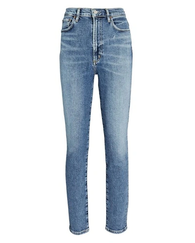 Shop Agolde Pinch Waist Skinny Jeans In Amped