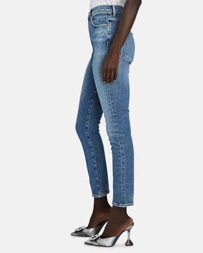 Shop Agolde Pinch Waist Skinny Jeans In Amped