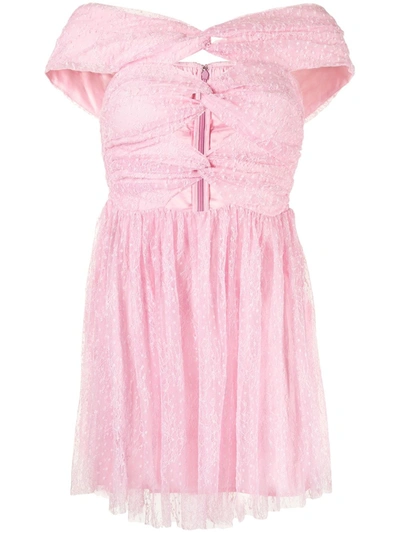 Shop Alice Mccall Illy Off-shoulder Dress In Pink