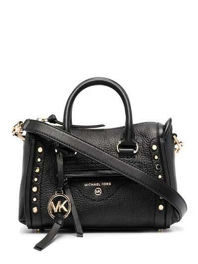 Shop Michael Michael Kors Studded Tote Bag In Black