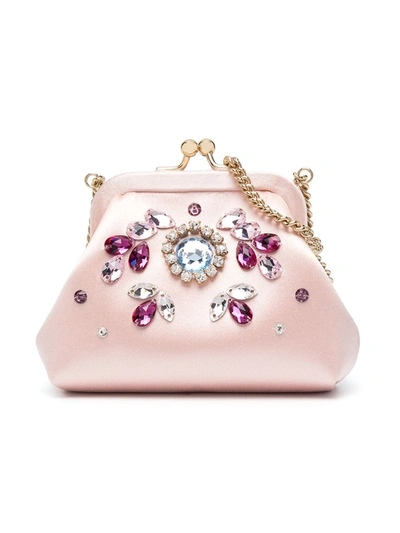 Shop Dolce & Gabbana Crystal-embellished Bag In Pink
