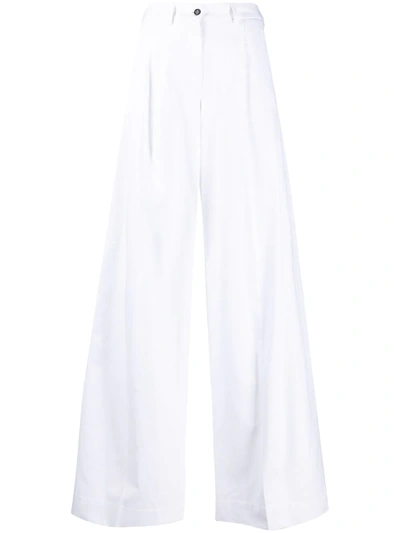 Shop Jejia Super Wide-leg Trousers In White