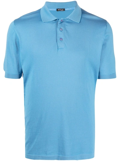 Shop Kiton Cotton Polo Shirt In Blue